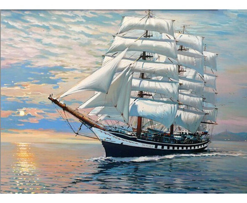 Pintura Numerada Caravela Do Descobrimento_p2