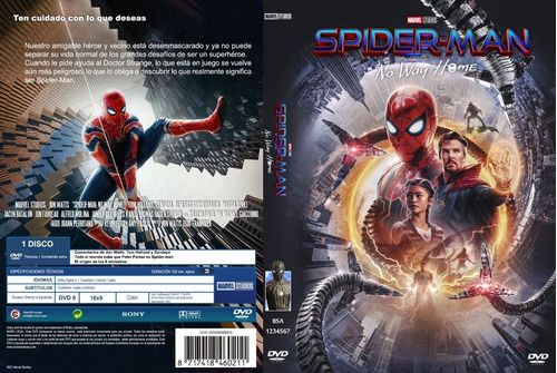 Spider-man: No Way Home [2021]  Bluray + Dvd