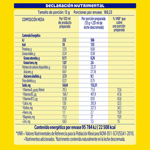Chocolate En Polvo Nesquik Nestlé® Opti-start De 2.2 Kg