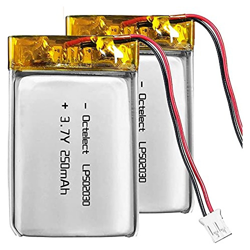 2 Pilas De Litio Li-ion De 3.7v 502030 De 250mah Recarg...