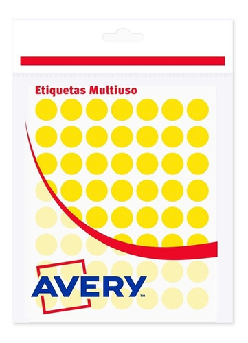 Ojalillo Avery Papel Fluo Amarillo X5 Hojas