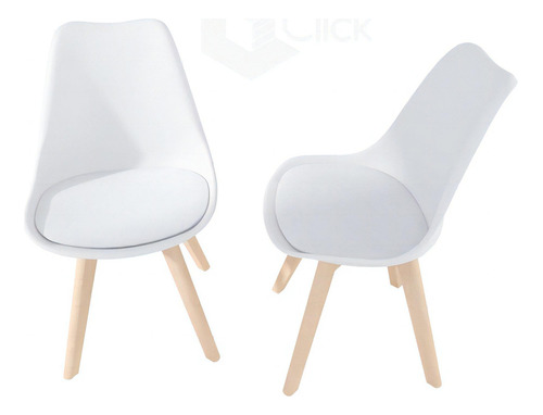 Cadeira De Jantar 2 Unidades Banqueta Saarinen Eiffel Wood Cor da estrutura da cadeira Branco