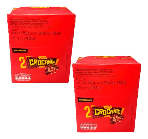 Kit 2 Displays Chocolate Crocante Garoto 25g