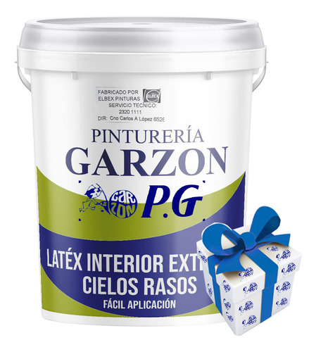 18l Pintura Elbex Latex Interior Exterior Lavable +regalo Pg
