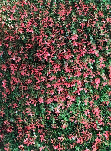 Arrayán Rojo Follaje Sintético Artificial Jardín Muros