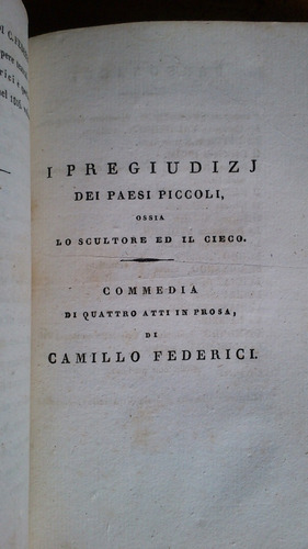 Imagen 5 de 6 de Teatro Scelto Goldoni Alfieri Federici 1818 Fornasari