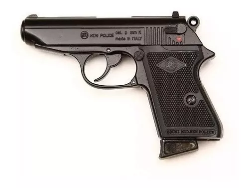 Pistola Fogueo 9mm Bruni Police Italiana Arma + 50 Balas