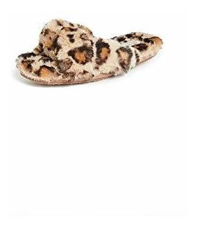 Madewell Women's Crisscross Furry Leopard Slippers 