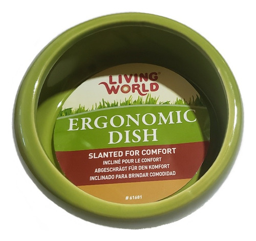 Comedero Ergonómico Grande Verde Living World