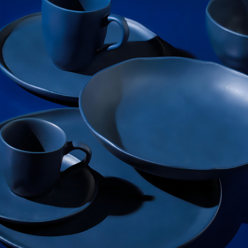 Set de 4 tazas orgánicas Boreal, 273 ml, Porto Brasil, color azul