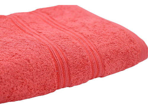 Juego 3 Toalla De Baño Grande Cuerpo Completo Algodón Suave Color Rojo 2 Rayas