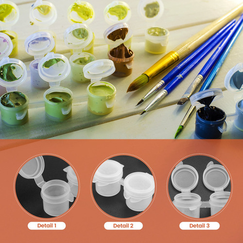 30 Tiras De Pintura Vacías Para Vasos De Pintura, Recipiente