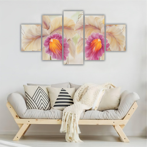 Marcos de flores de orquídeas con mosaicos florales de MDF, 115 x 60 cm
