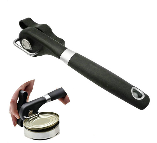 Abridor De Latas Manual De Acero Inoxidable Con Borde Liso