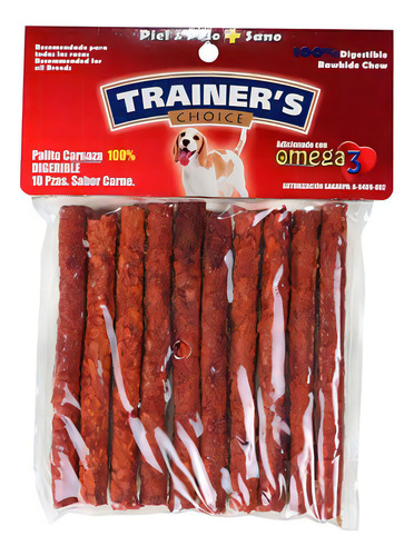 Palitos Traner's Choice Sabor Carne Con Omega 10 Piezas