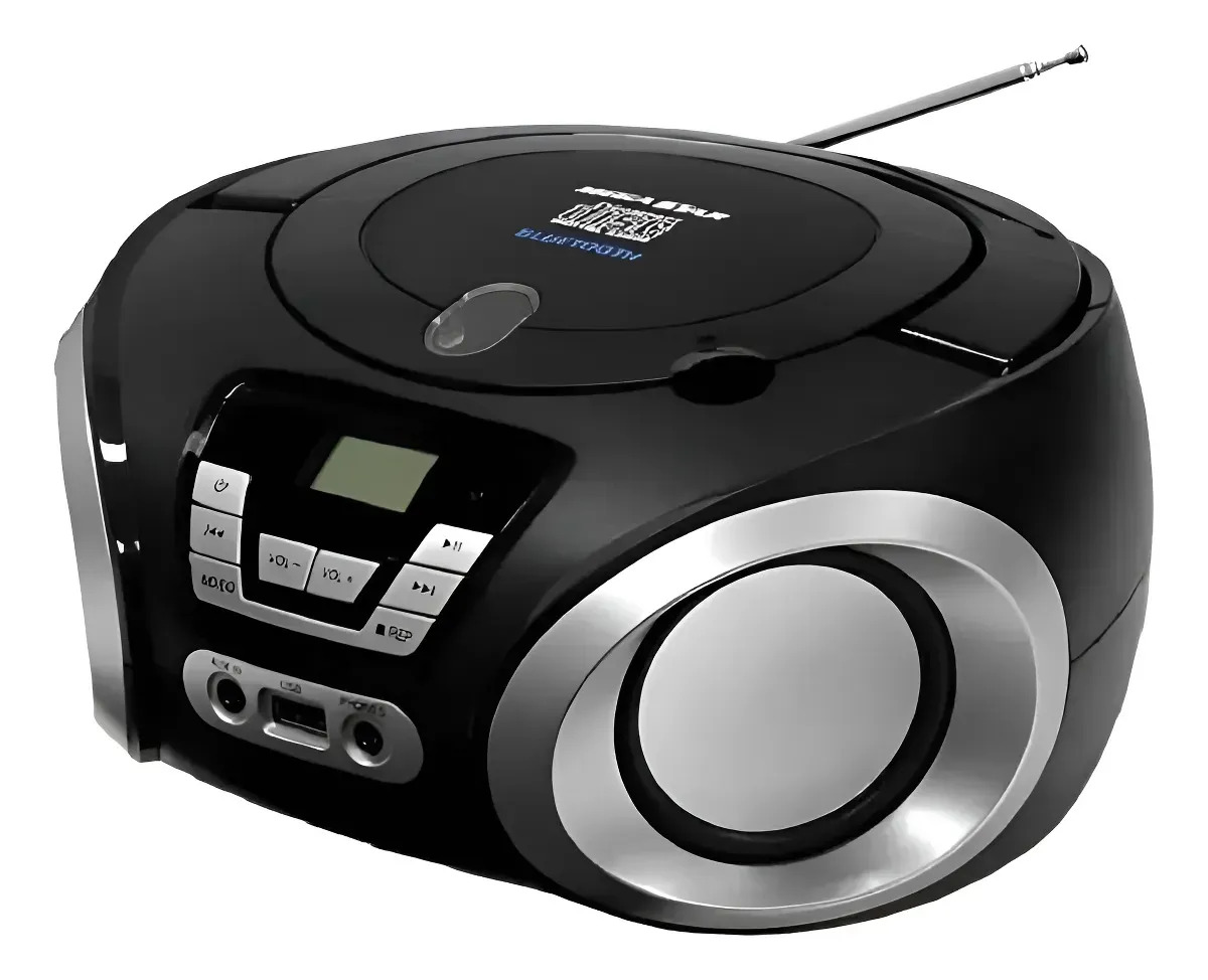 Micro System Megastar Mp-1842bt Radio Portatil Com Bluetooth USB FM Com Entrada Auxiliar in Fone e Toca CD