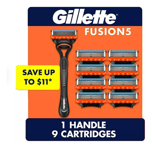 Maquina De Afeitar Gillette Fusion5 Para Hombre + 9 Recambio
