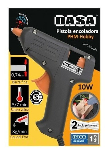 Pistola Pegamento Encoladora 10w Hobbies +2 Barras Suprabond