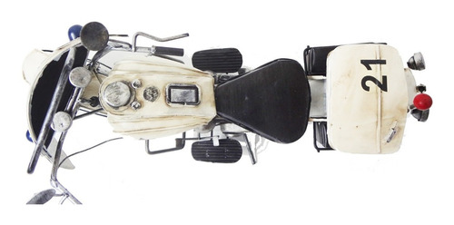 Moto Miniatura Police Londres Vintage De Metal Fundido