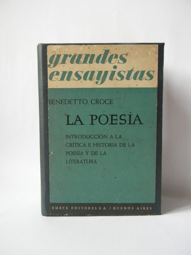 La Poesía Historia Crítica Benedetto Croce