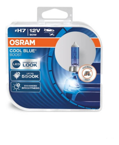 Kit Ampolletas Osram H7 Cool Blue Boost 5500k 80w