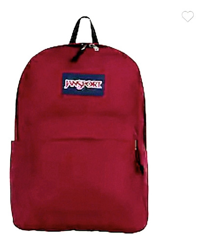 Mochila Superbreak Juvenil Jan_sport Escolar Prepa,secu Prim Vino Guinda Liso