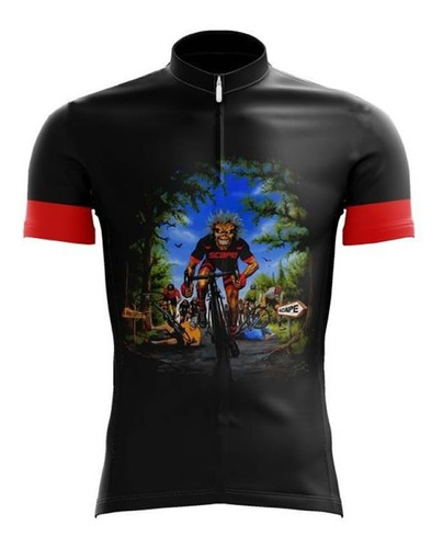 Camisa Scape Rock Cycling Eddie Iron Preta Ciclismo