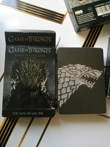Baraja Original Póker Juegotronos Gamethrones Cas Stark Lobo
