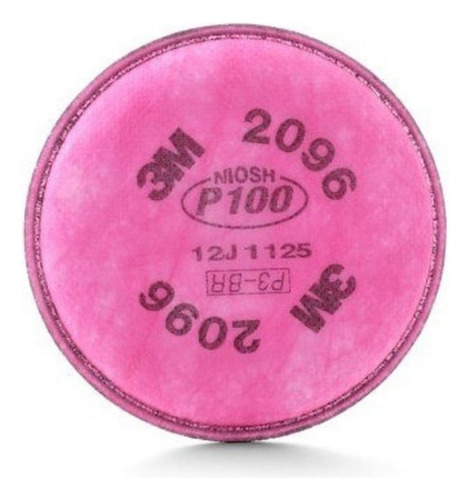Filtro 3m 2096 Para Partículas P100 Con Alivio De Gas Ácido Color Rosa Chicle