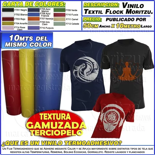 Vinilo Textil Rojo Gamuzado Flock