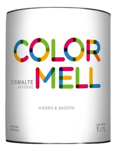 Esmalte Sintetico Venier Colormell 1lt + 8 Colores Acabado Mate Color Blanco mate