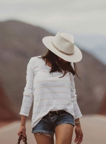 Imagen 4 de 5 de Sombrero Lagomarsino Australiano Algodon Ventila Verano Sol