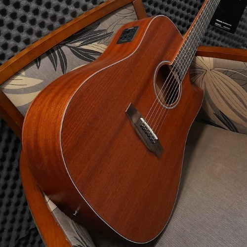Imagem 4 de 10 de Violão Eletroacústico Redburn Rb-200 Mahogany Folk Half Cut