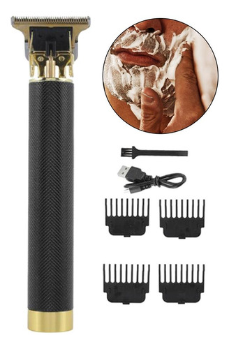 4 Barba Recarregável Usb, Bigode E Aparador De Barba Preto