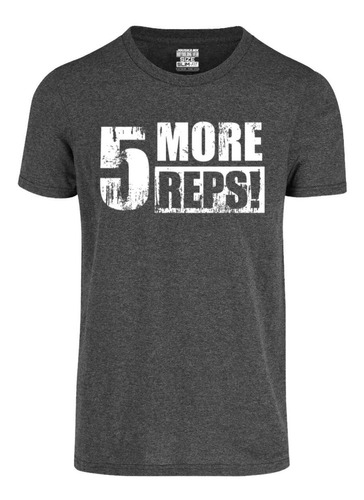 Playera Deportiva Gym Jouska Mx Slim Estampado 5 More Reps