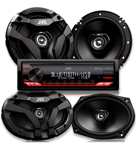 Paquete Jvc   Kd-xd28bt + 2  6.5 Cs-df620 + 2 6x9 Cs-df6930