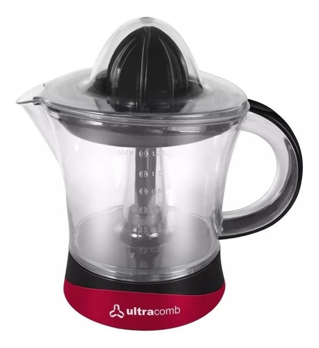 Imagen 1 de 1 de Exprimidor eléctrico Ultracomb EX-2303 1250ml 50W negro y rojo 220V