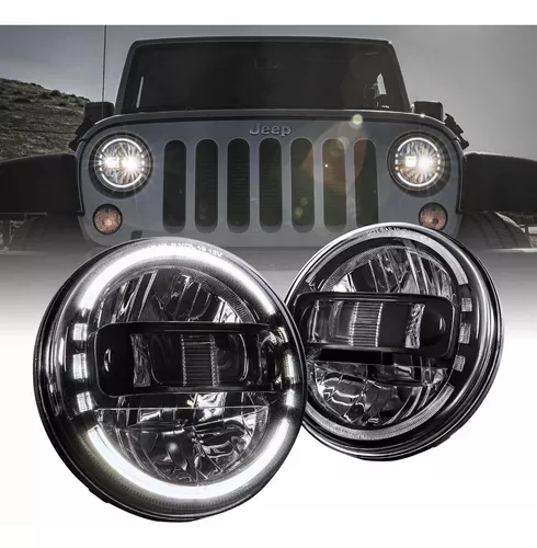 SXMA Luz de conducción LED redonda de 9 pulgadas, 320 W, 28800 lm,  parachoques delantero, parrilla, focos para Jeep Wrangler JK TJ YJ Ford  Toyota