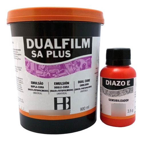 Emulsão Dualfilm Sa Plus 900ml + Sensibiliz. Diazo E 3,5grs