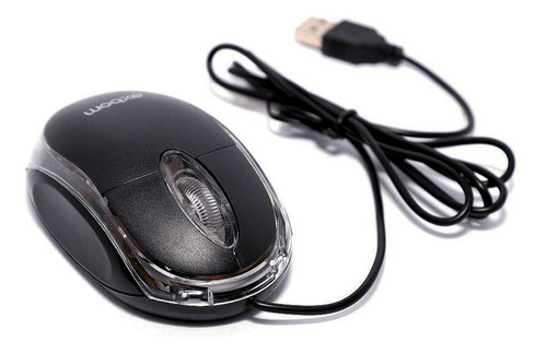 Mouse Mini Optico Usb 1000 Dpi Led Azul Ms-10 - Prata