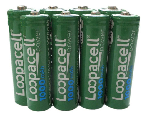 Loopacell Bateria Recargable De 8 Aa Nicd, Baterias Aa De La