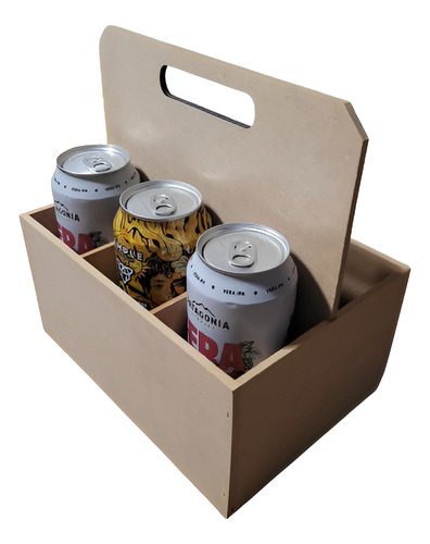 Cajon Para Latas O Porrones De Cerveza Fibrofacil Mdf X2unid