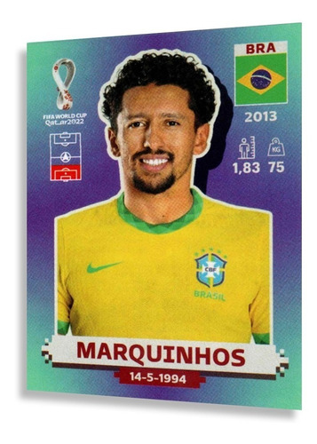 Figurinhas Copa Do Mundo 2022 Jogadores Brasil Album Panini BRA 8 MARQUINHOS Personagem FIGURINHA AVULSA COPA 2022