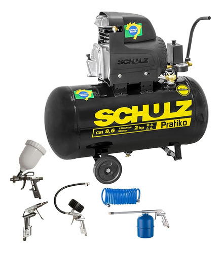 Motocompressor Schulz Csi 8,6 Pcm 50lt 2hp 220v + Kit Ace