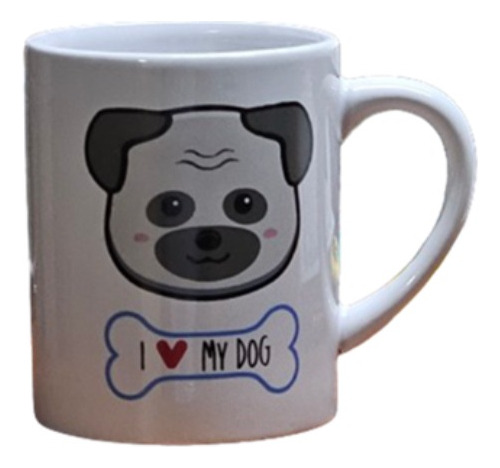 Taza Con Frases Mascotas Perros 300 Ml Para Café Color Blanco Perro I My Dog