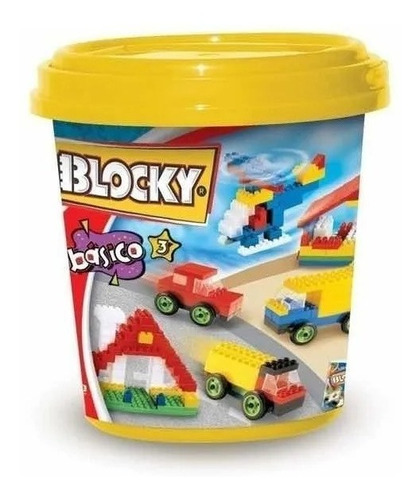 Blocky Balde Basico 3 200 Piezas Bloques Armar Y Construir 