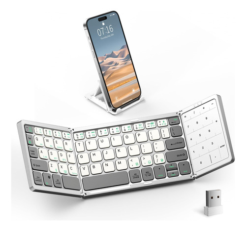 Teclado Bluetooth Plegable Artciety, Teclado Inalámbrico Por