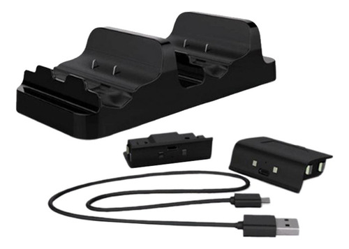 Estación De Carga Dual Usb W/2 Baterías Para Xbox One Game A