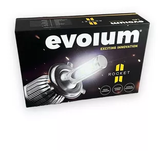 Kit Focos Led 4 Caras Evolum Rocket 8,500lm H4 H13 9004/9007