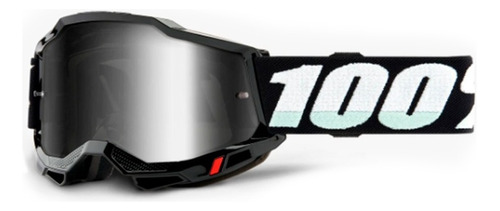 Goggle 100% Accuri 2 Black - Mirror Silver Lens Color Del Armazón Negro Talla Adulto